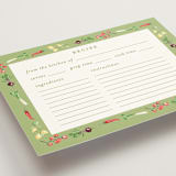 "Market" - Bridal Shower Insert Cards in Sage Leaf by Sarah Knight - Detail