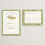 "Market" - Bridal Shower Insert Cards in Sage Leaf by Sarah Knight - With Invitation