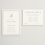 "Lilly Bow" - Bridal Shower Insert Cards in Something Blue by Carolyn MacLaren - With Invitation