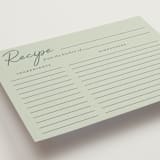 "Vintage Florals" - Bridal Shower Insert Cards in Celadon by Morgan Kendall - Detail