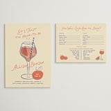 "A Bridal Spritz" - Bridal Shower Insert Cards in Persimmon by Kelly Watkins - With Invitation