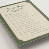 "Lets Croquet" - Bridal Shower Insert Cards in Verdant by Vera Lim - Detail