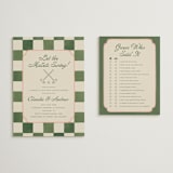 "Lets Croquet" - Bridal Shower Insert Cards in Verdant by Vera Lim - With Invitation