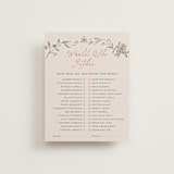 "Garden Frolic" - Bridal Shower Insert Cards in Roselle by Vera Lim - Front