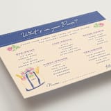 "Out East" - Bridal Shower Insert Cards in Cobalt by Sarah Rosenthal - Detail