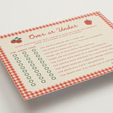 "Gingham Garden" - Bridal Shower Insert Cards in Tomato by Kelly Watkins - Detail