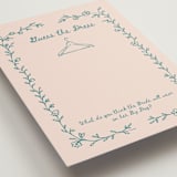 "Floral Lace" - Bridal Shower Insert Cards in Turquoise by Rina Ozum - Detail