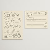 "Vintage Par-tea" - Bridal Shower Insert Cards in Sand by Creo Study - With Invitation