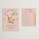 "Farmer's Market" - Bridal Shower Insert Cards in Cherry by Adelyn T. - With Invitation
