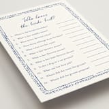 "Tea Cup Doodle" - Bridal Shower Insert Cards in Cobalt by Carmia C. - Detail