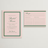 "Prep club" - Bridal Shower Insert Cards in Bubblegum by Stacey Meacham - With Invitation