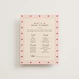 "Love party" - Bridal Shower Insert Cards in Crimson by Creo Study - Front