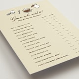 "Espresso" - Bridal Shower Insert Cards in Cream by Jennifer Lew - Detail