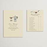 "Espresso" - Bridal Shower Insert Cards in Cream by Jennifer Lew - With Invitation