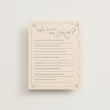 "Perfect Matcha" - Bridal Shower Insert Cards in Matcha by Ani Somi - Front
