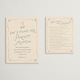 "Perfect Matcha" - Bridal Shower Insert Cards in Matcha by Ani Somi - With Invitation