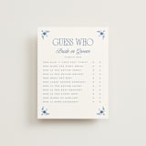 "Delft" - Bridal Shower Insert Cards in Porcelain by Morgan Kendall - Front