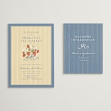 "Strawberry Sunshine" - Bridal Shower Insert Cards in Blueberry by Erin L. Wilson - With Invitation