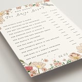 "Flowers and Ribbon" - Bridal Shower Insert Cards in Sugar by Leah Bisch - Detail