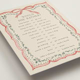 "Ribbon Stripe Holiday" - Bridal Shower Insert Cards in Eggnog by Chris Griffith - Detail