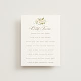"Avalon" - Bridal Shower Insert Cards in Chiffon by Everett Paper Goods - Front