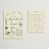 "Vintage Lovers" - Bridal Shower Insert Cards in Champagne by Helena Vitto - With Invitation