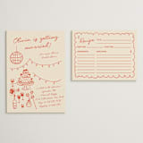 "Party On!" - Bridal Shower Insert Cards in Sangria Spark by Zove Ahhh - With Invitation