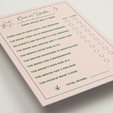 "Crazy Little Thing Called Love" - Bridal Shower Insert Cards in Avocado by Helena Vitto - Detail