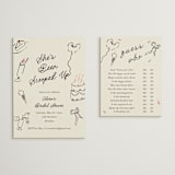 "Sweets & Treats" - Bridal Shower Insert Cards in Licorice by Sarah Rosenthal - With Invitation