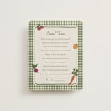 "Farmers Market" - Bridal Shower Insert Cards in Moss by Kelly Watkins - Front