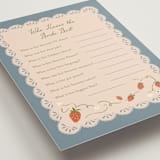 "Little Berry" - Bridal Shower Insert Cards in Juniper by Vera Lim - Detail