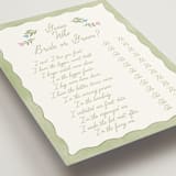 "Folk Garden" - Bridal Shower Insert Cards in Garden by Creo Study - Detail