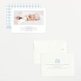 "Classic Monogram" - Birth Announcements in Sky by Erin Hodges - Assembled