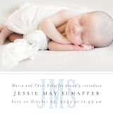 "Classic Monogram" - Birth Announcements in Sky by Erin Hodges - Detail