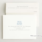 "Classic Monogram" - Birth Announcements in Sky by Erin Hodges - FREE Recipient Addressing
