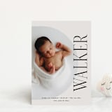 "Round" - Birth Announcements in Cream by Brianne Larsen - Front