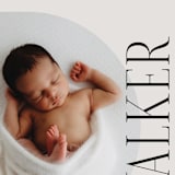 "Round" - Birth Announcements in Cream by Brianne Larsen - Detail