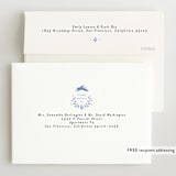 "Classic Baby Monogram" - Birth Announcements in Cobalt Blue by Susan Brown - FREE Recipient Addressing