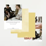 "Gingham" - Birth Announcements in Marigold by Jessie Steury - Back of Card Options
