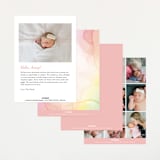 "Rainbow Surround" - Birth Announcements in Sherbert by Kaydi Bishop - Back of Card Options