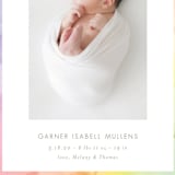 "Rainbow Surround" - Birth Announcements in Sherbert by Kaydi Bishop - Detail