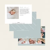 "Helena" - Birth Announcements in Pearl by Lisa Assenmacher - Back of Card Options