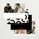"Ampersand Duo" - Birth Announcements in Ivory by Alethea and Ruth - Back of Card Options