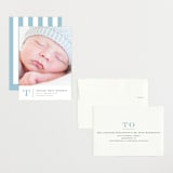 "Stately monogram" - Birth Announcements in Powder by Stacey Meacham - Assembled