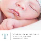"Stately monogram" - Birth Announcements in Powder by Stacey Meacham - Detail