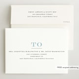 "Stately monogram" - Birth Announcements in Powder by Stacey Meacham - FREE Recipient Addressing