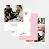 "Flower Petals" - Birth Announcements in Petals by Melinda Denison - Back of Card Options