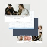 "Curator" - Birth Announcements in Denim by Megan Davis - Back of Card Options