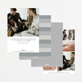 "Chic Introduction" - Birth Announcements in Storm by Olivia Raufman - Back of Card Options