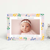 "Little Foliage" - Birth Announcements in Blush by Genna Blackburn - Front